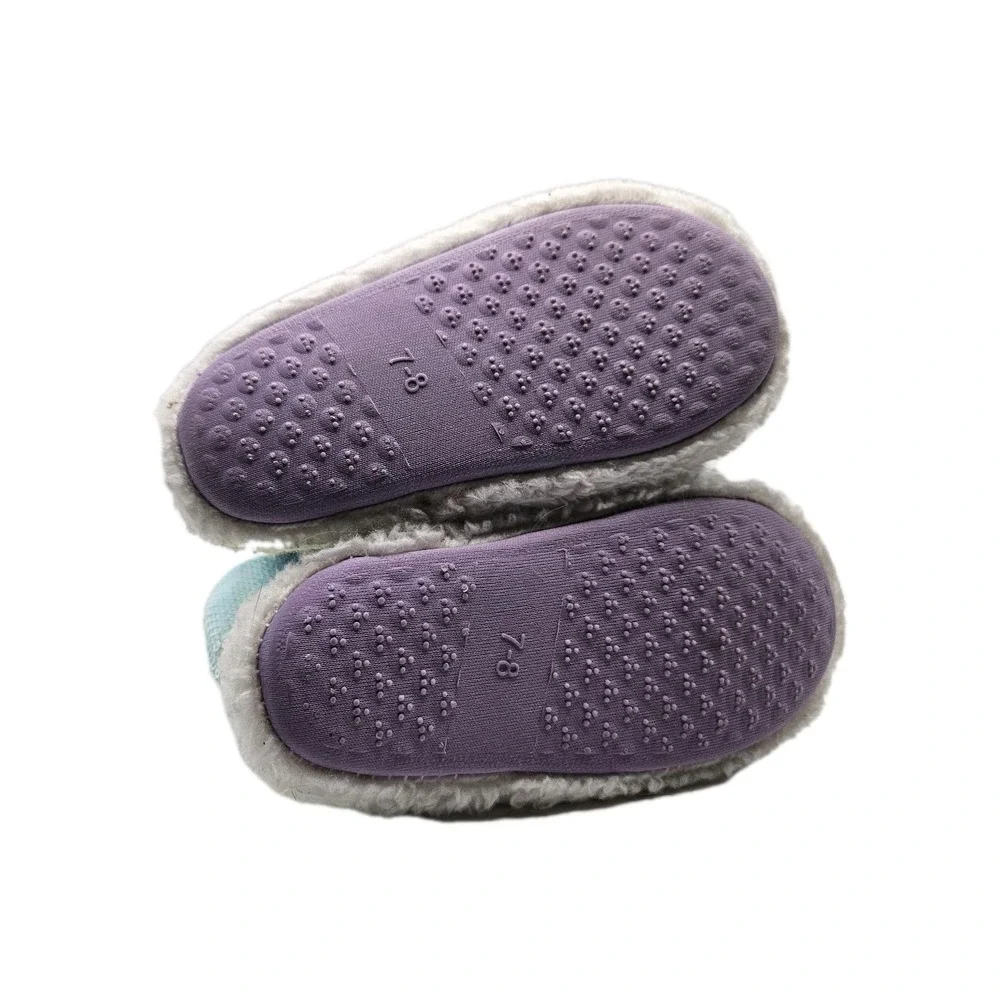 *Disney Frozen Blue Sequined Toddler Girls Slipper Booties Elsa Olaf Sizes 7/8*‎